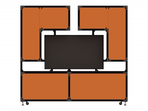 Aluminium Storage with TV Stand 3D-Modell