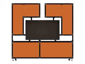 Aluminium Storage with TV Stand 3D Model