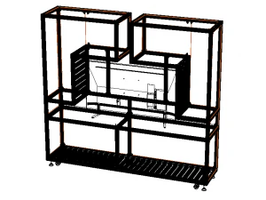 Aluminium Storage with TV Stand 3D Model