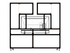 Aluminium Storage with TV Stand 3D-Modell