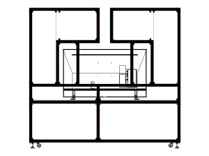 Aluminium Storage with TV Stand 3D Model
