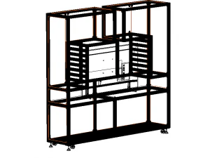 Aluminium Storage with TV Stand 3D Model