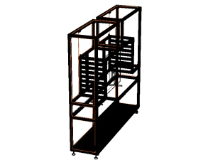 Aluminium Storage with TV Stand 3D Model