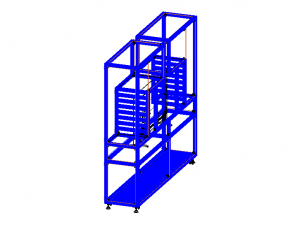 Aluminium Storage with TV Stand 3D-Modell