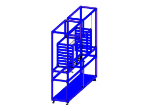 Aluminium Storage with TV Stand 3D Model