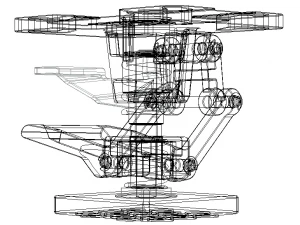 Adjustable Height Floor Lock 3D Model