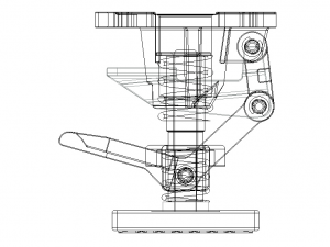 Adjustable Height Floor Lock 3D 模型