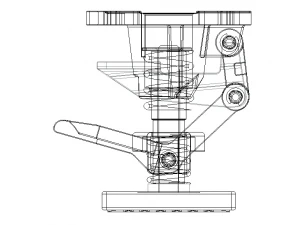 Adjustable Height Floor Lock 3D Model