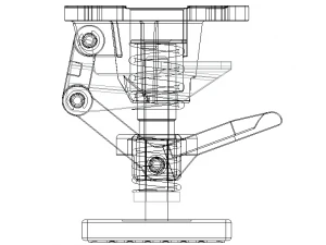 Adjustable Height Floor Lock 3D Model