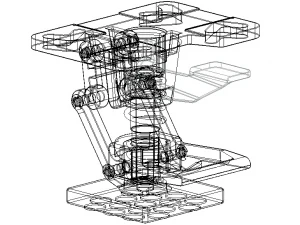 Adjustable Height Floor Lock 3D Model