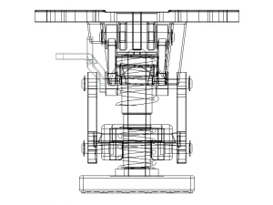 Adjustable Height Floor Lock 3D Model