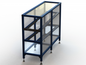Aluminum Roller Track for Gravity Flow 3D 모델