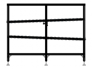 Aluminum Roller Track for Gravity Flow 3D Model