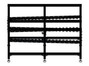 Aluminum Roller Track for Gravity Flow 3D Model