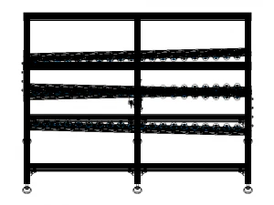Aluminum Roller Track for Gravity Flow 3D Model