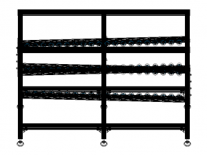 Aluminum Roller Track for Gravity Flow 3D Model