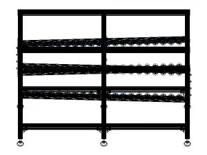 Aluminum Roller Track for Gravity Flow 3D Model