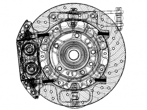Vehicle Brake System Mechanism 3D-Modell