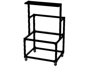Industrial Aluminum Workstation 3D Model