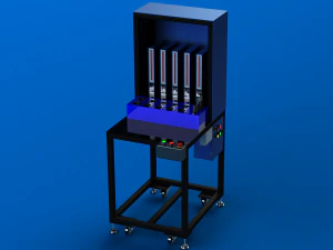 Estaci&oacute;n de trabajo de micr&oacute;metro de aire Modelo 3D