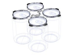 PP Plastic Can Carrier 4-pack Modelo 3D
