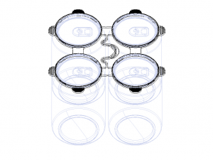 PP Plastic Can Carrier 4-pack Modelo 3D