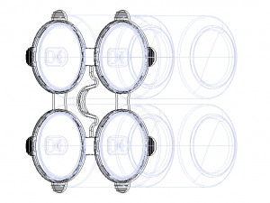 PP Plastic Can Carrier 4-pack Modelo 3D