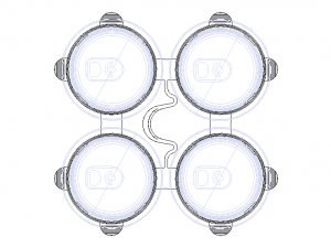 PP Plastic Can Carrier 4-pack Modelo 3D