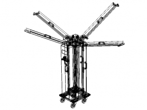 30W Ultraviolet Light Disinfection Trolley 3D Model