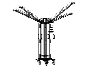 30W Ultraviolet Light Disinfection Trolley 3D Model