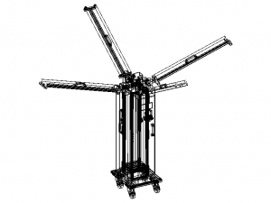 30W Ultraviolet Light Disinfection Trolley 3D Model