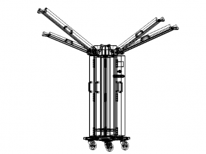 30W Ultraviolet Light Disinfection Trolley 3D Model