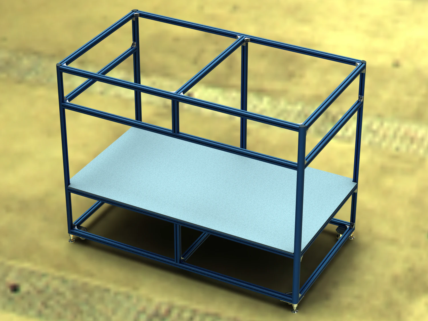 Aluminum Machine Structure - Large Size 3D Model .c4d .max .obj .3ds .fbx .stl .blend 