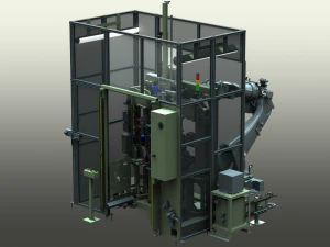 Crossmember Sub-Assy의 점용접기 3D 모델