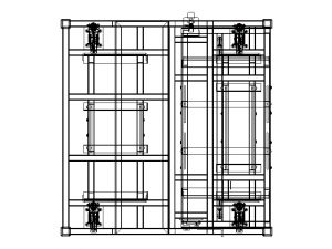 Stacking Rack Trolley of Car Seat Model 3D