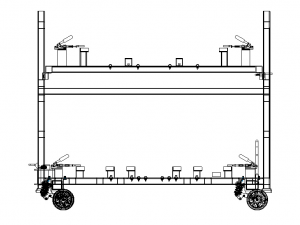 Stacking Rack Trolley of Car Seat Model 3D