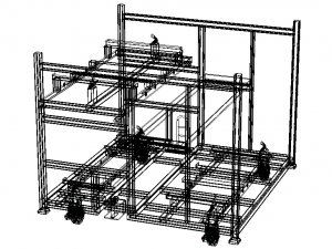 Stacking Rack Trolley of Car Seat Model 3D