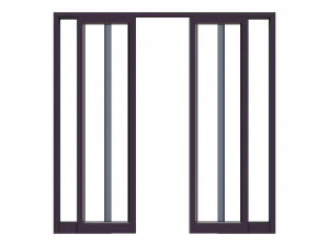 Aluminium Double Sliding Doors 3D Model