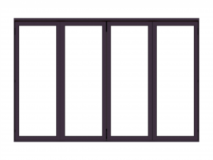 Aluminium Bifold Door 4 Panels 3D Model