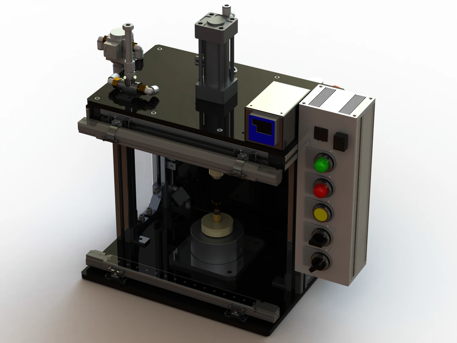 Fitting Leak Test Machine of Brass Truck Fittings 3D Model .c4d .max .obj .3ds .fbx .stl .blend 