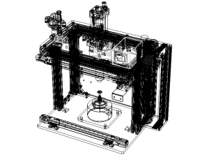 Fitting Leak Test Machine of Brass Truck Fittings 3D Model