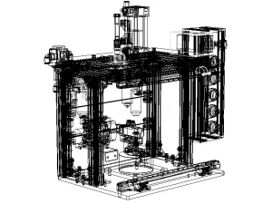 Fitting Leak Test Machine of Brass Truck Fittings 3D Model