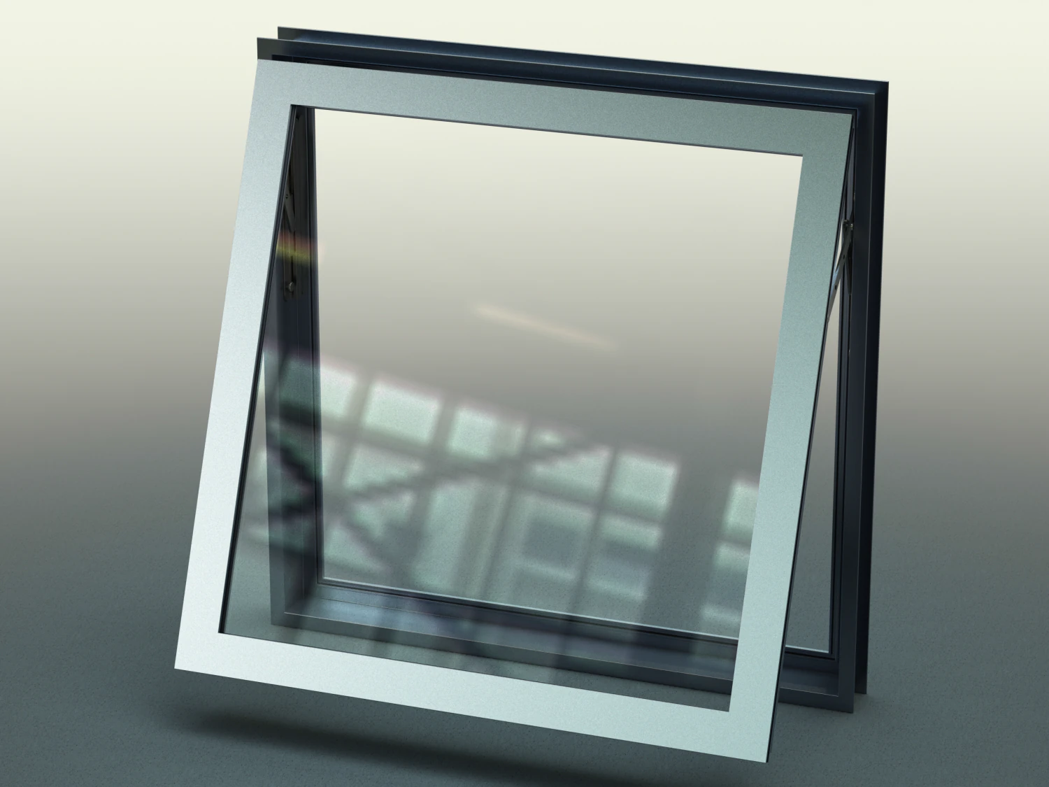Casement Window- Top Hung 3D Model .c4d .max .obj .3ds .fbx .stl .blend 