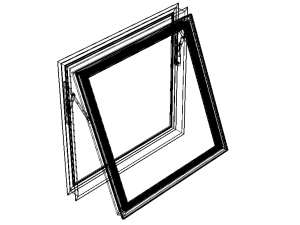 Casement Window- Top Hung Modelo 3D