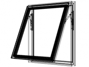 Casement Window- Top Hung Modelo 3D