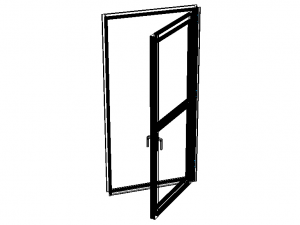 Entrance Aluminum Door Modello 3D