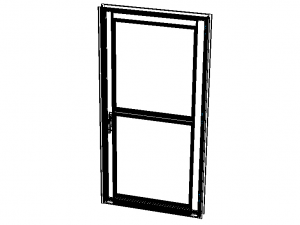 Entrance Aluminum Door Modello 3D