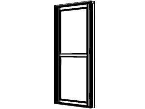Entrance Aluminum Door Modello 3D