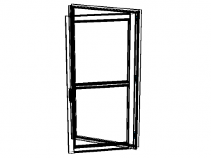 Entrance Aluminum Door Modello 3D