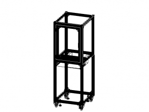Aluminum Enclosed Workstation WL56 3D Model